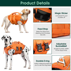 Kuoser dog life jacket rescue handle enables quick assistance in water
