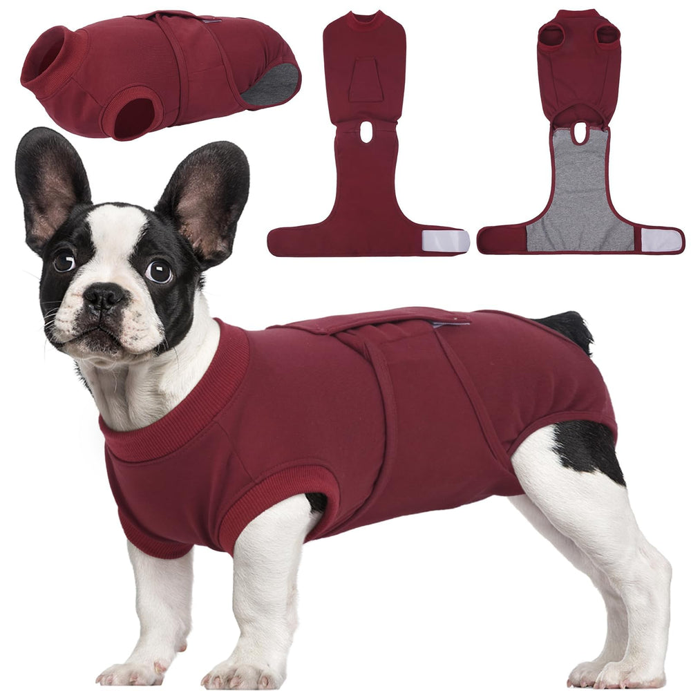 Kuoser dog recovery suit back view protects wounds and discourages licking