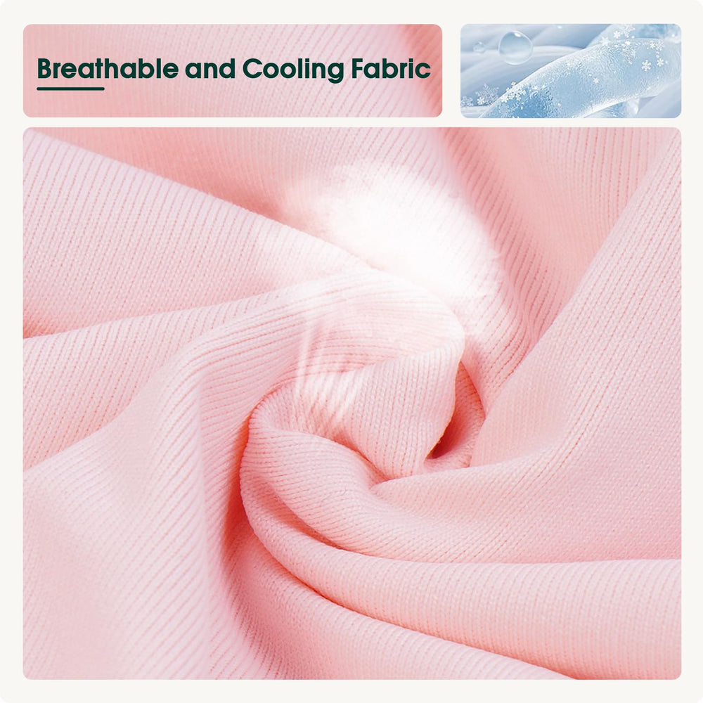 Kuoser pink fabric close-up – breathable, soft material for sensitive skin.