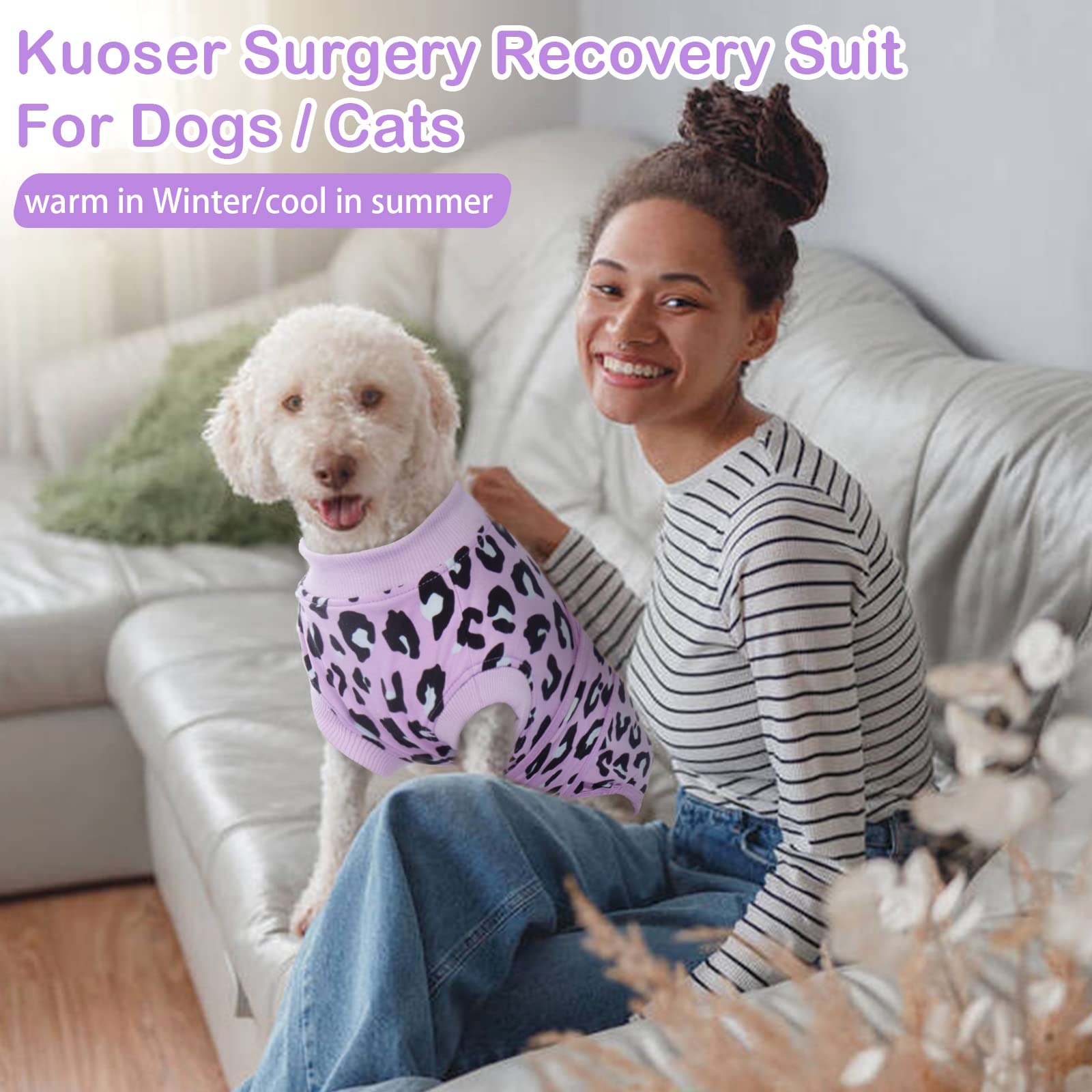 Kuoser dog recovery suit six sizes provide a tailored fit