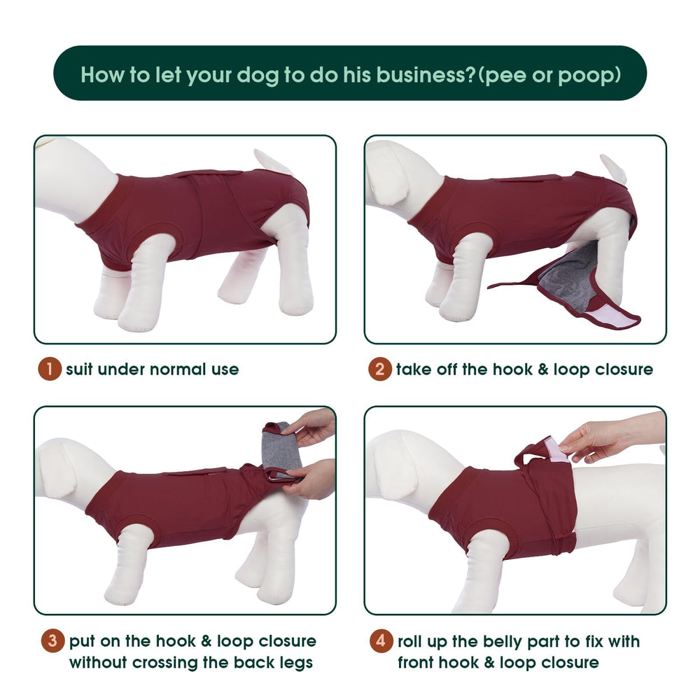 Kuoser dog recovery suit fabric close-up highlighting softness and durability