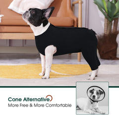 Kuoser abdominal area sleeve provides secure fit and helps prevent licking.