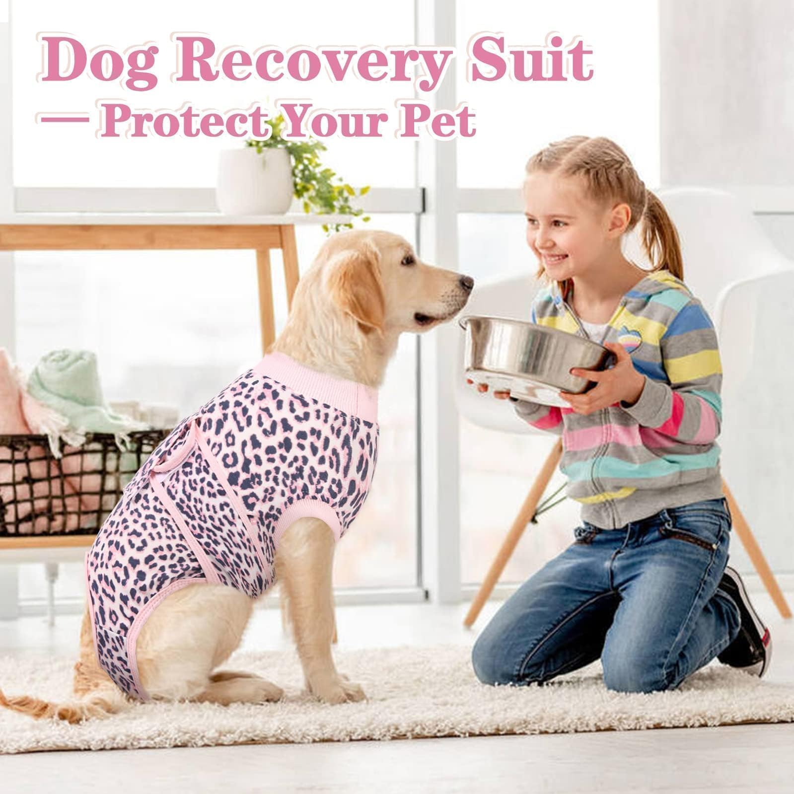 Kuoser dog surgery suit adjustable back length for precise fit