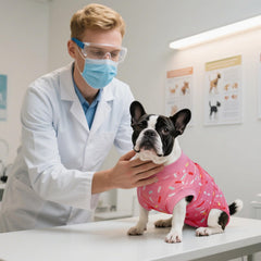 Kuoser dog surgery suit fabric closeup highlights soft, quick-dry material