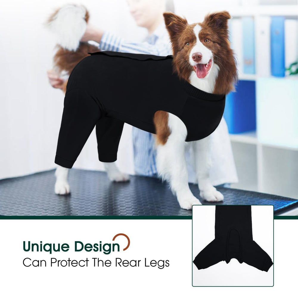 Kuoser black XL rear-leg-sleeve demonstrates easy wearing and full protection.