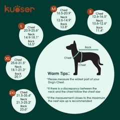 Kuoser dog tuxedo side view highlighting tailored lines.