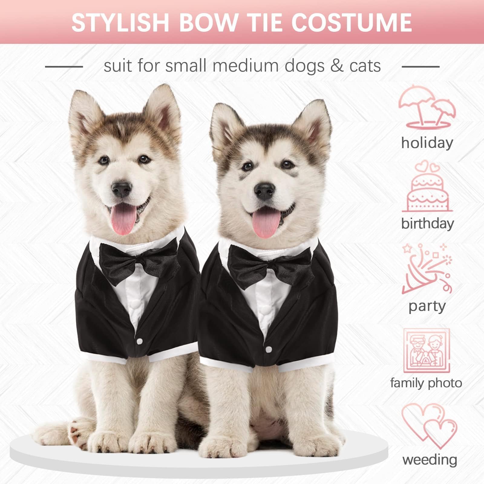 Kuoser formal dog outfit designed for parties and cosplay events.