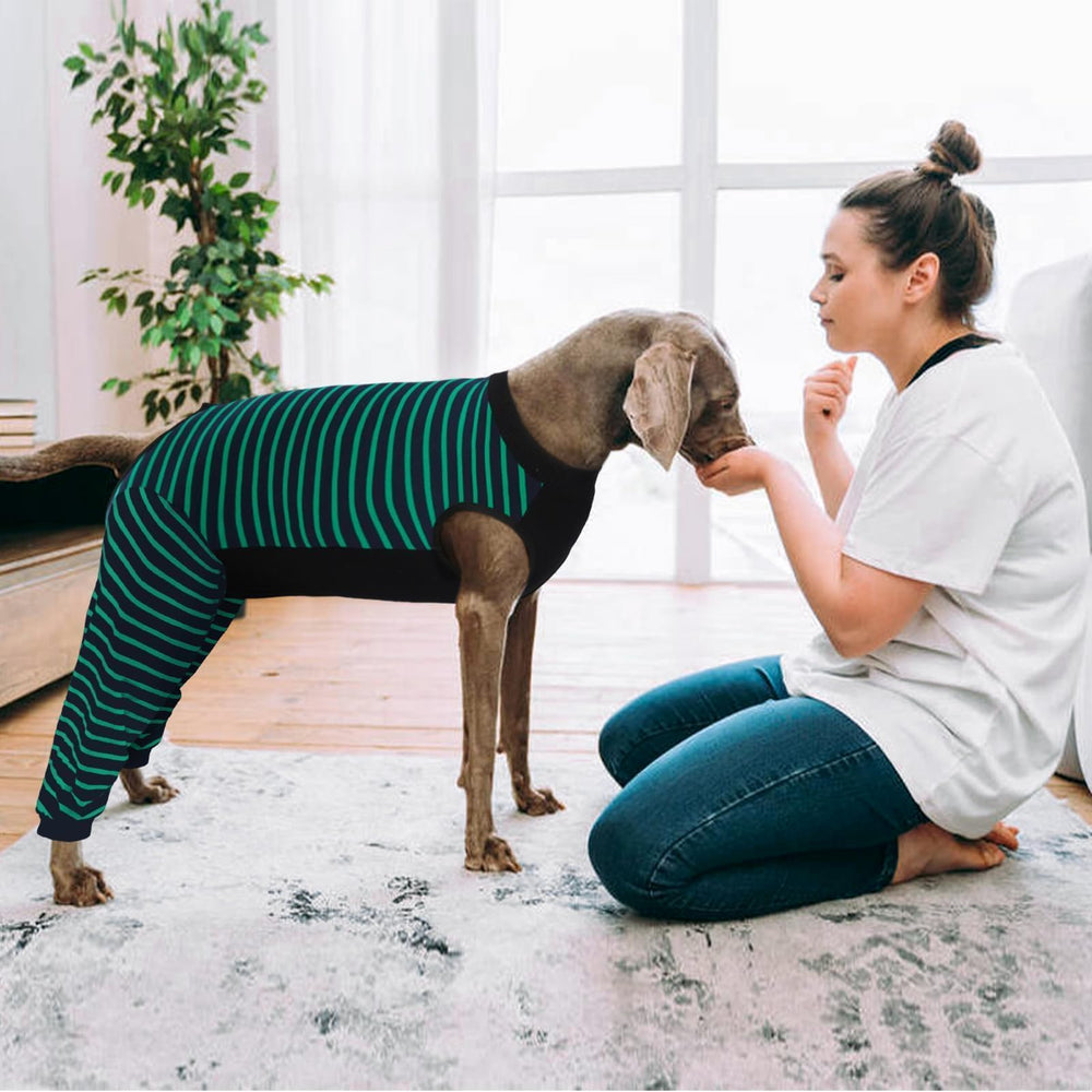 Kuoser long sleeve recovery dog onesie for secure fit and reduced licking