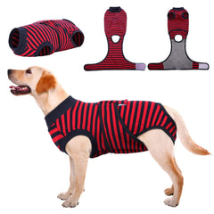 Kuoser recovery suit for dog showing abdomen wound coverage for post-surgery care