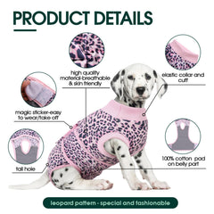 Dog wearing Kuoser recovery suit with adjustable fit for easy donning