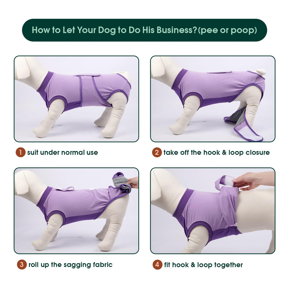 Kuoser Recovery Suit suitable for spay, neuter, or postpartum care.