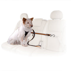 Kurgo Auto Zip Line backseat attachment provides controlled movement for safer rides.