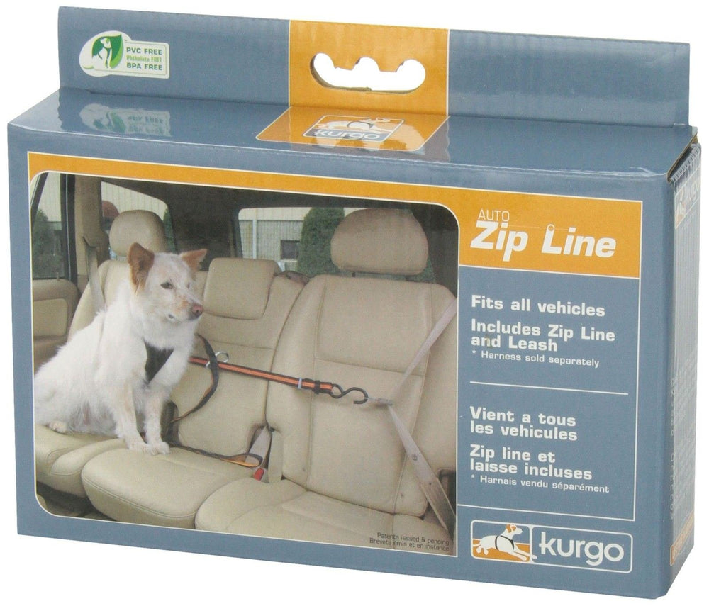 Kurgo Auto Zip Line portable design lets you transfer between cars.