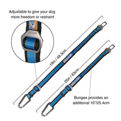 Kurgo Direct to Seatbelt Bungee Tether highlights rugged all-steel hardware for durability.