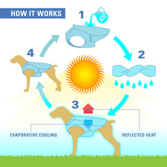 Kurgo Dog Core Cooling Vest with reflective accents enhancing safety in low light