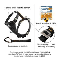 Kurgo durable all-steel nesting buckles for rugged reliability.