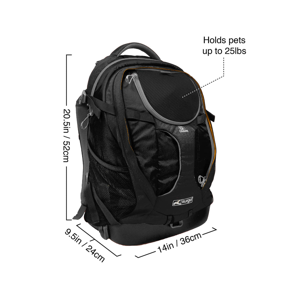 Kurgo G-Train stow-away straps enable easy conversion to handheld carrier.