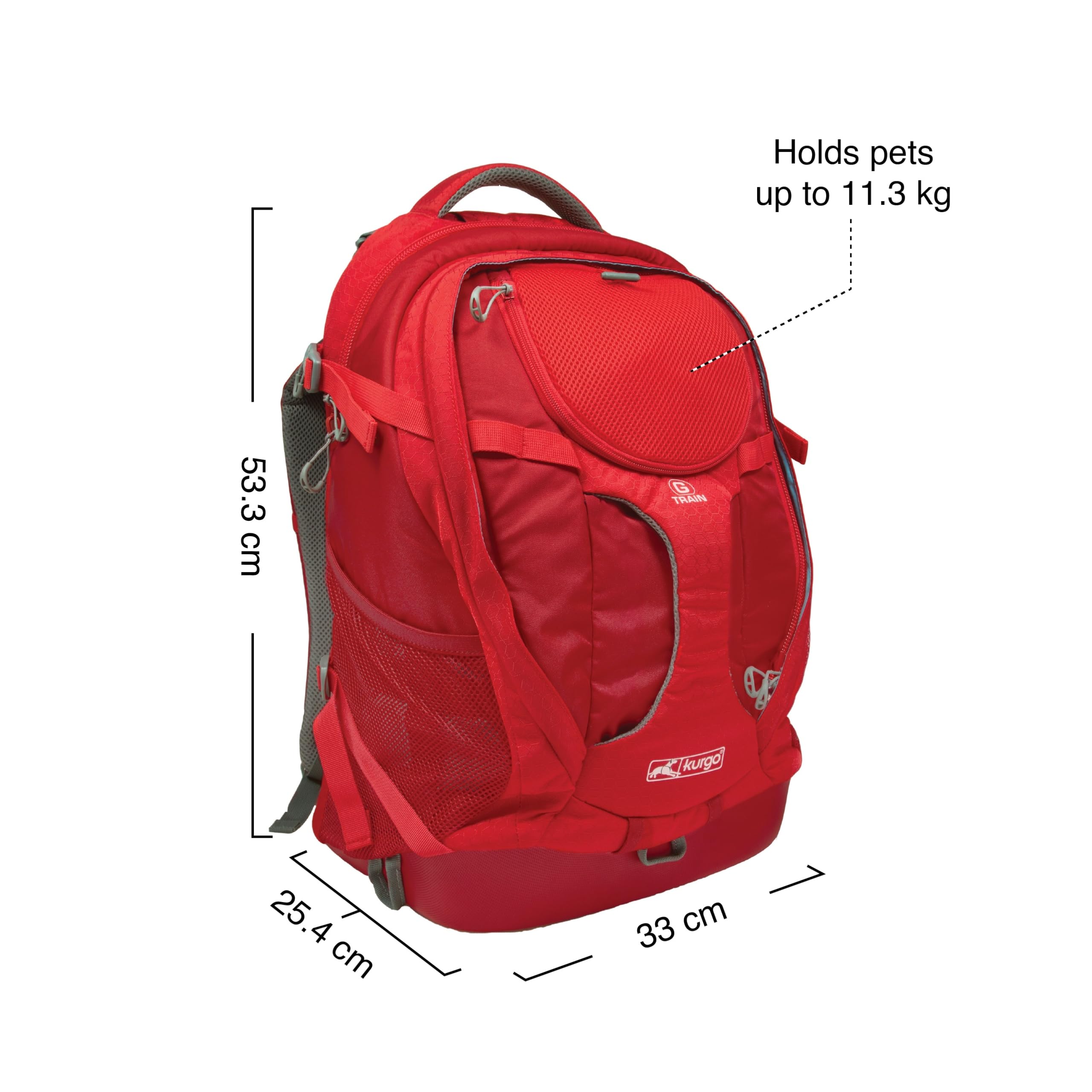 Kurgo G-Train hip belt and sternum strap for comfort