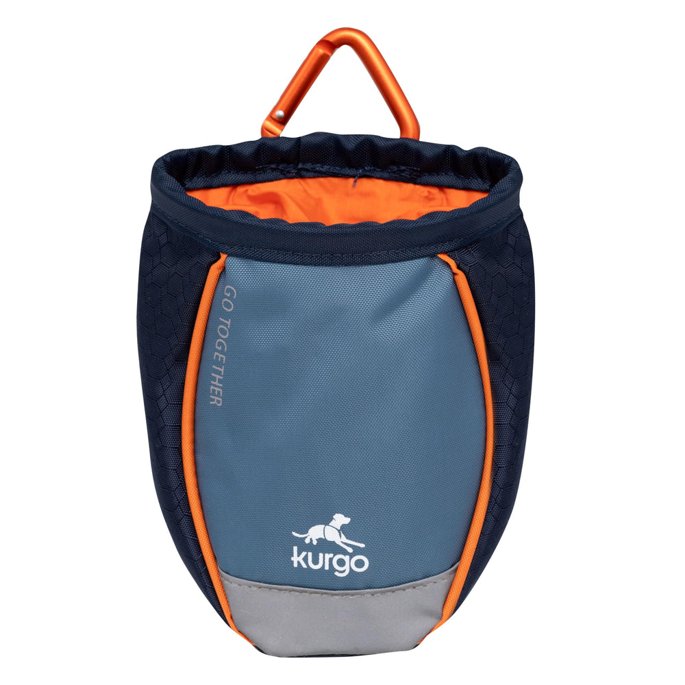Kurgo Go Stuff It Treat Bag navy front view for easy training on the go