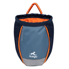 Kurgo Go Stuff It Treat Bag navy front view for easy training on the go