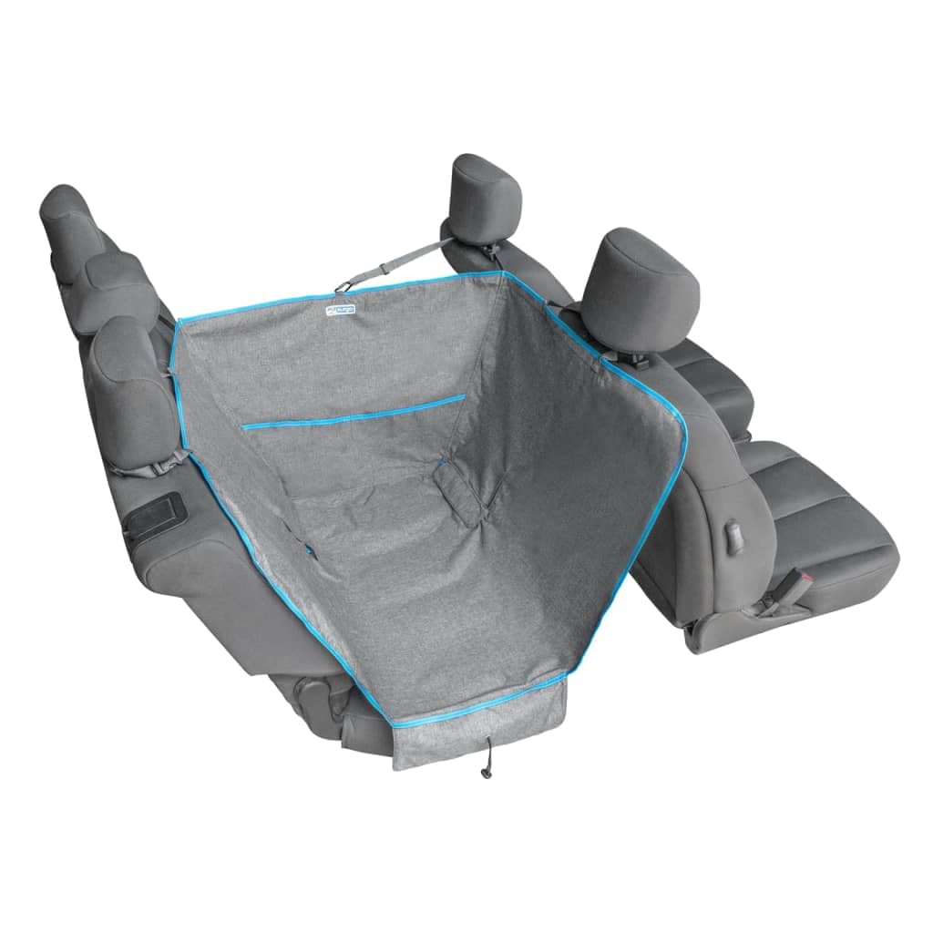 Kurgo Heather Half Hammock backseat protector keeps seats clean and paws safe.