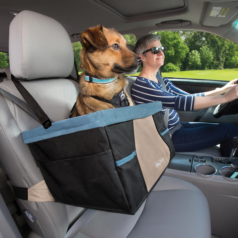 Kurgo Rover Booster Seat helps dogs watch the road.