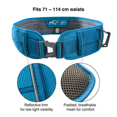 Kurgo RSG Active Utility Belt with reflective trim for safe low-light hikes
