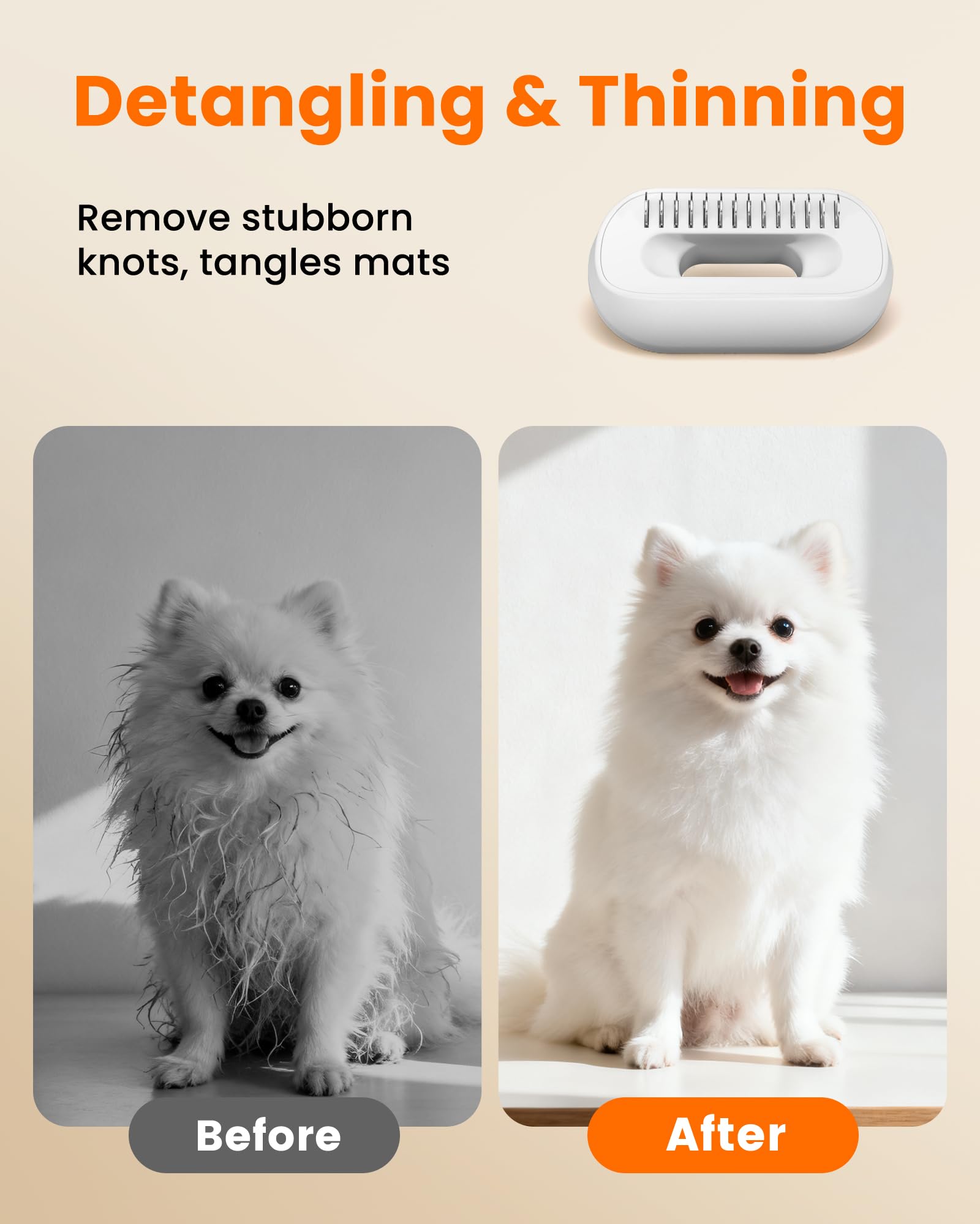 Kurtmark All-in-One Grooming Tool stores neatly, reducing mess.