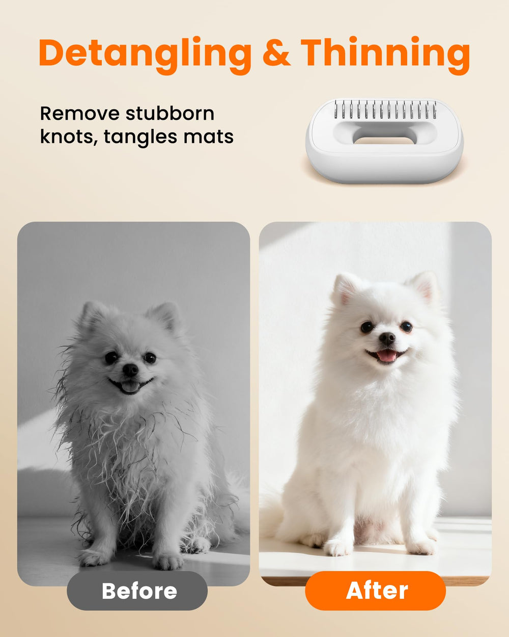 Kurtmark All-in-One Grooming Tool stores neatly, reducing mess.