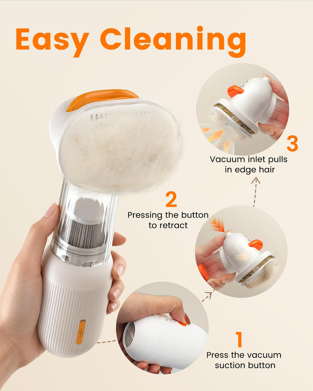 Kurtmark Anti-Static Design prevents static cling while brushing.