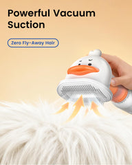 Kurtmark Self-Cleaning Slicker Brush ejects hair for a clean session.