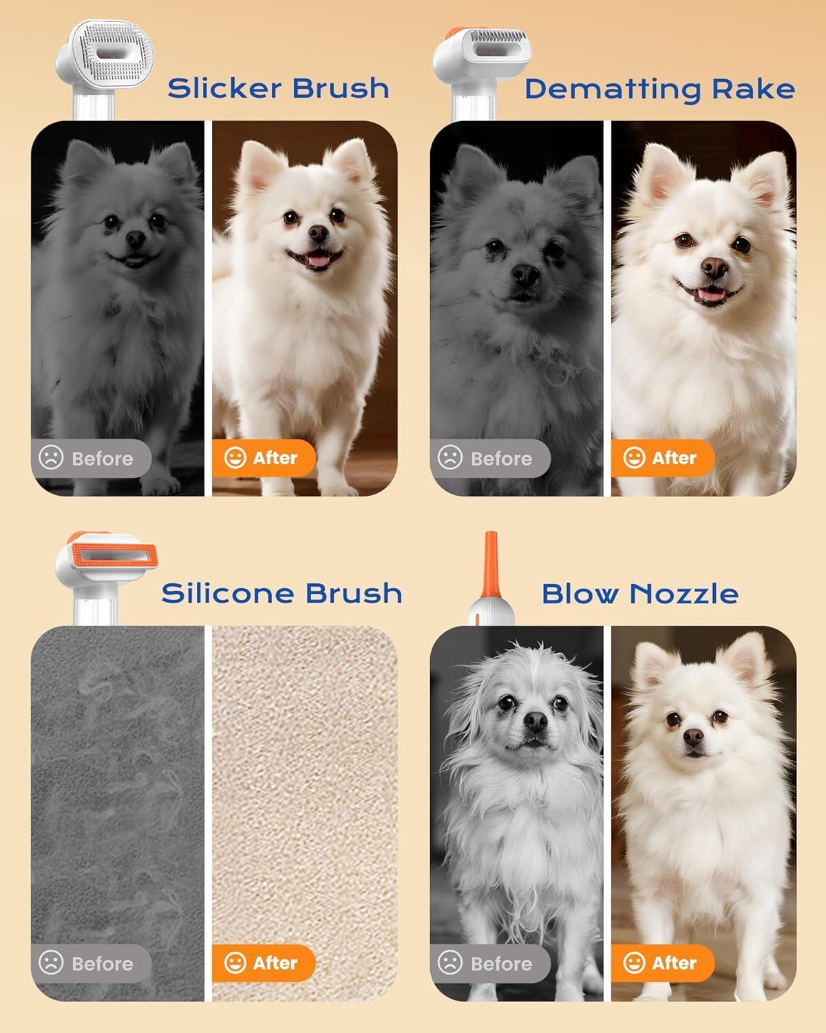 Kurtmark Silicone Massage Brush soothes pets while removing stray hair.
