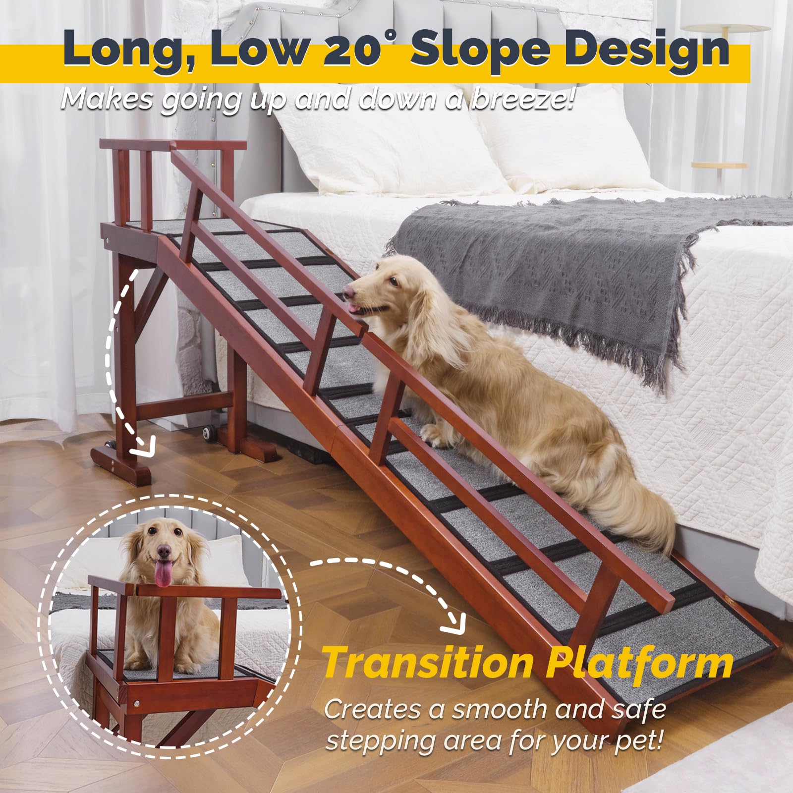 KUVETO 20-degree ramp angle aids gentle climbs