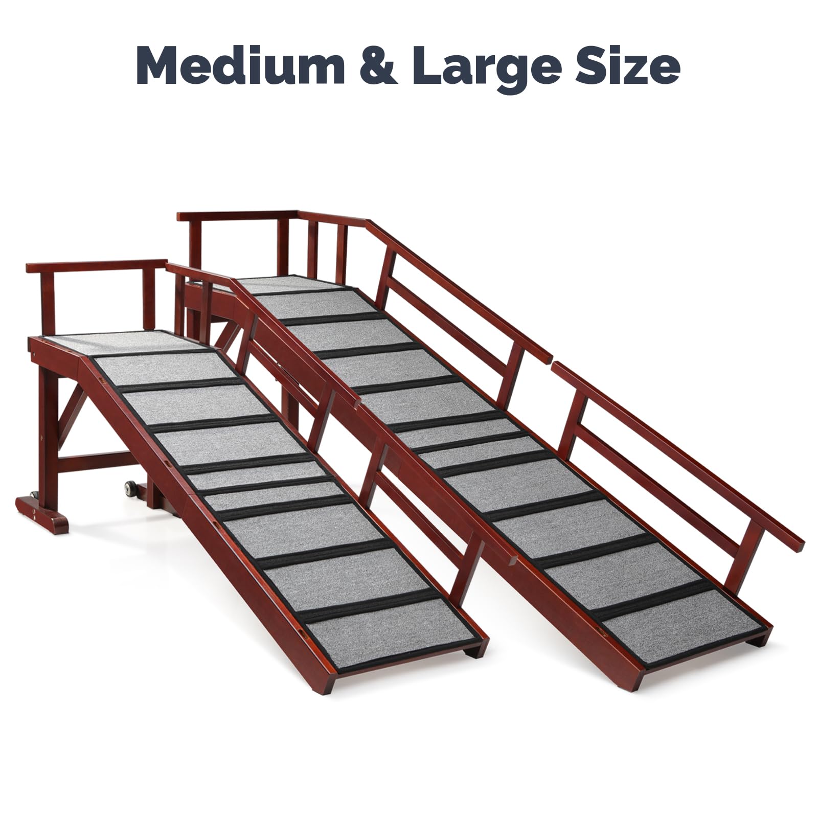 KUVETO easy-assembly dog ramp setup for quick use