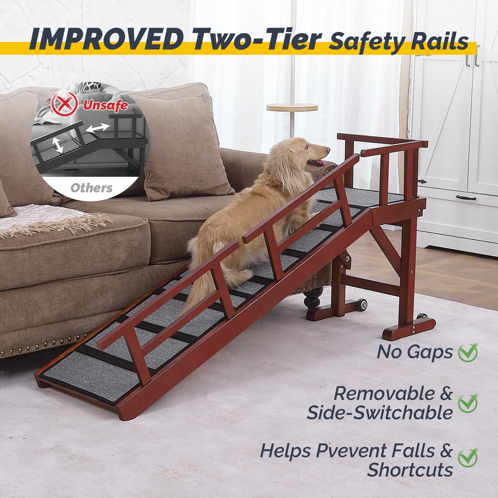 KUVETO solid wood construction offers sturdy support while blending with home decor.
