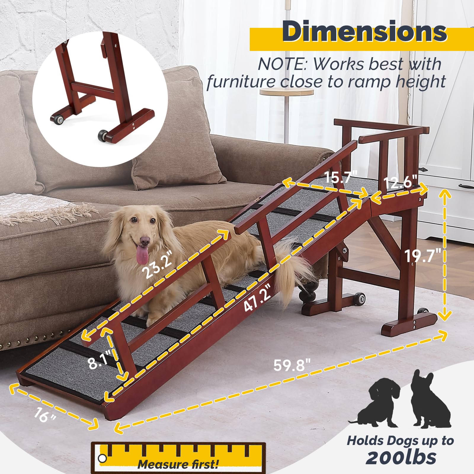 KUVETO wide top platform supports smooth transitions onto beds or couches.