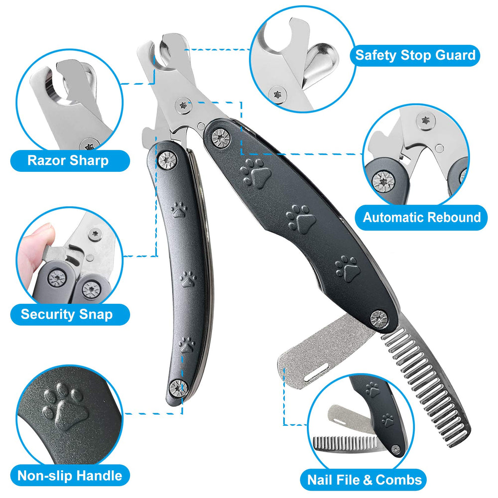 KXCDTECH durable metal handle ensures long-lasting, easy nail trimming.