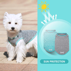 KYEESE dog tank top with reflective label for night visibility.