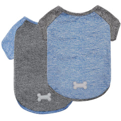 KYEESE 2Pack dog shirt sleeves blue-grey M for comfortable daily walks