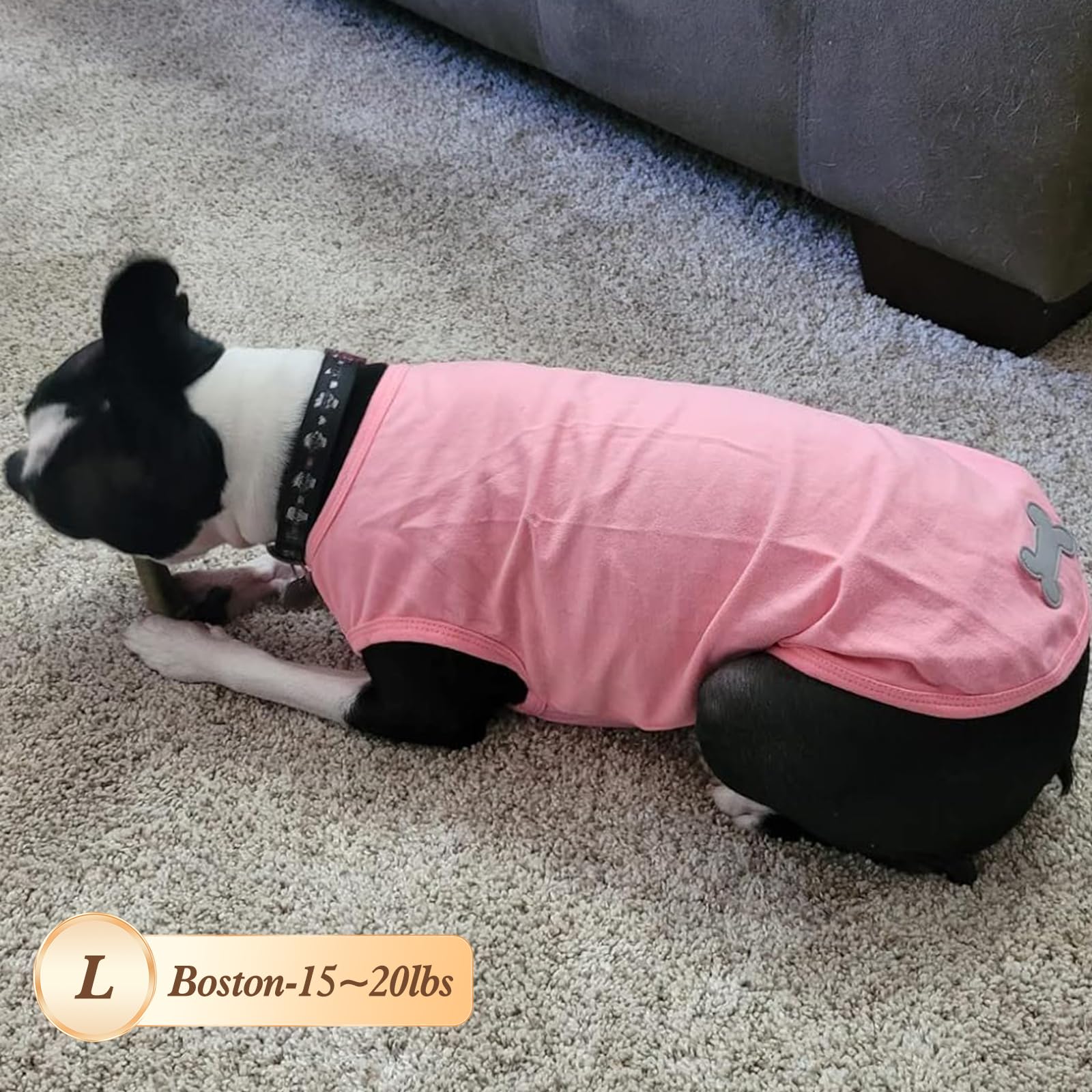 KYEESE sleeveless pink dog shirt supports lightweight movement