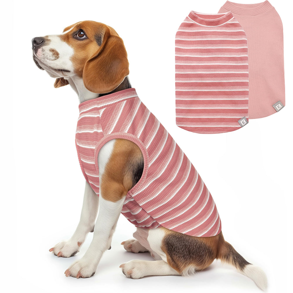 KYEESE 2-pack waffle dog shirt with pull-on design for easy fitting and comfort.