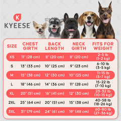 KYEESE dog pajamas, 3X-Large fit for growing dogs