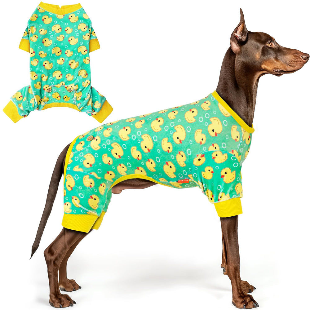 KYEESE dog pajamas with yellow ducks pattern for cozy daily wear