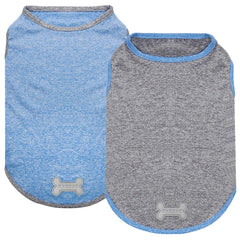 KYEESE dog shirt grey front with breathable quick-dry fabric for outdoor walks.