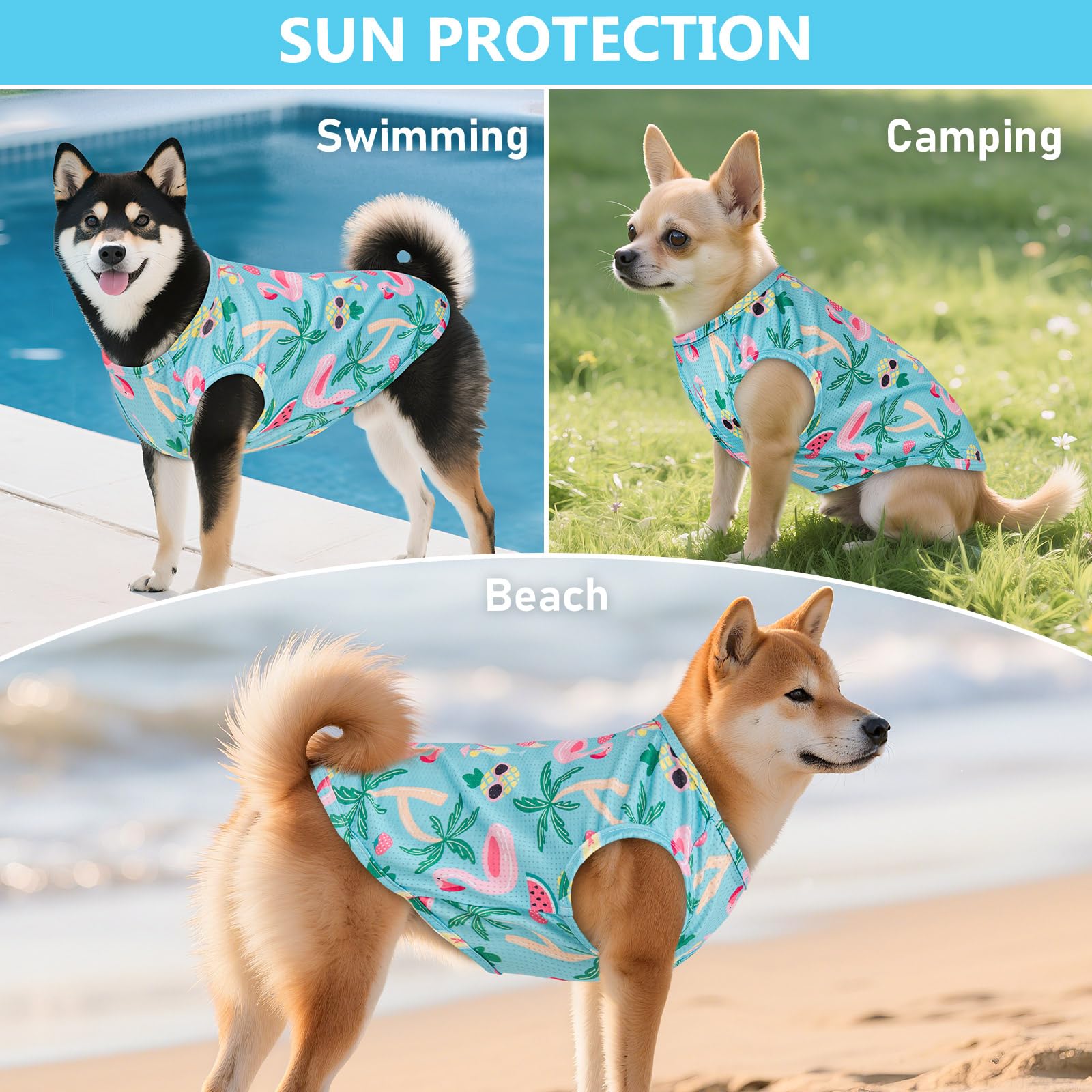 KYEESE dog shirt with mesh lining allows unrestricted movement during play