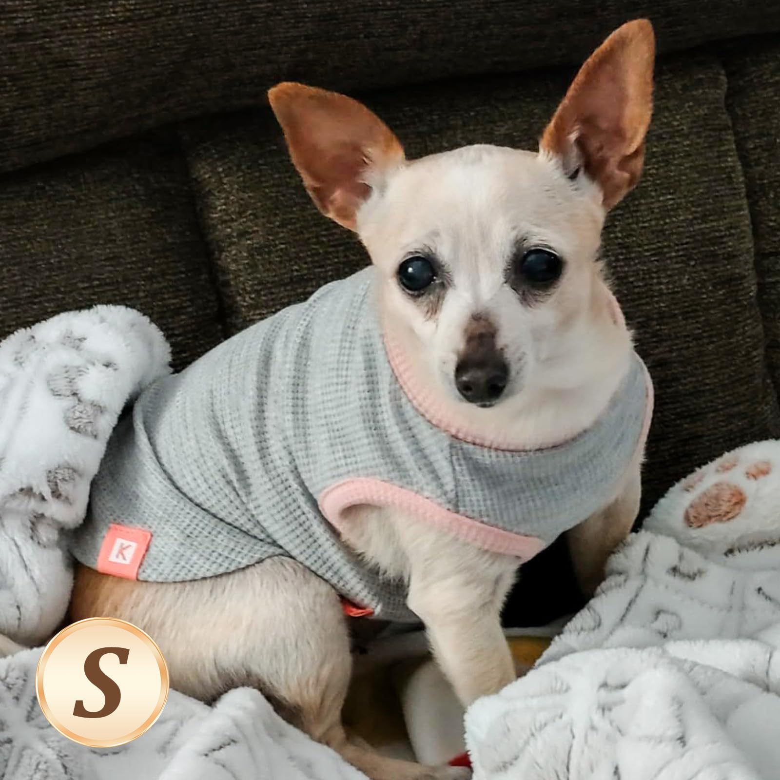 KYEESE dog shirt sleeveless pull-on for quick dressing