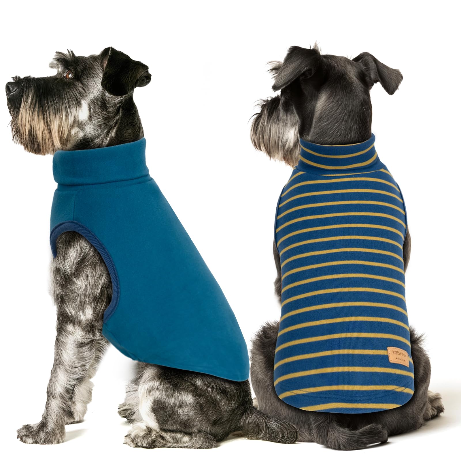 KYEESE dog sweater solid color front view shows soft, stretch fabric