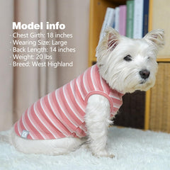 KYEESE sleeveless dog tank demonstrates easy on-off and freedom of movement