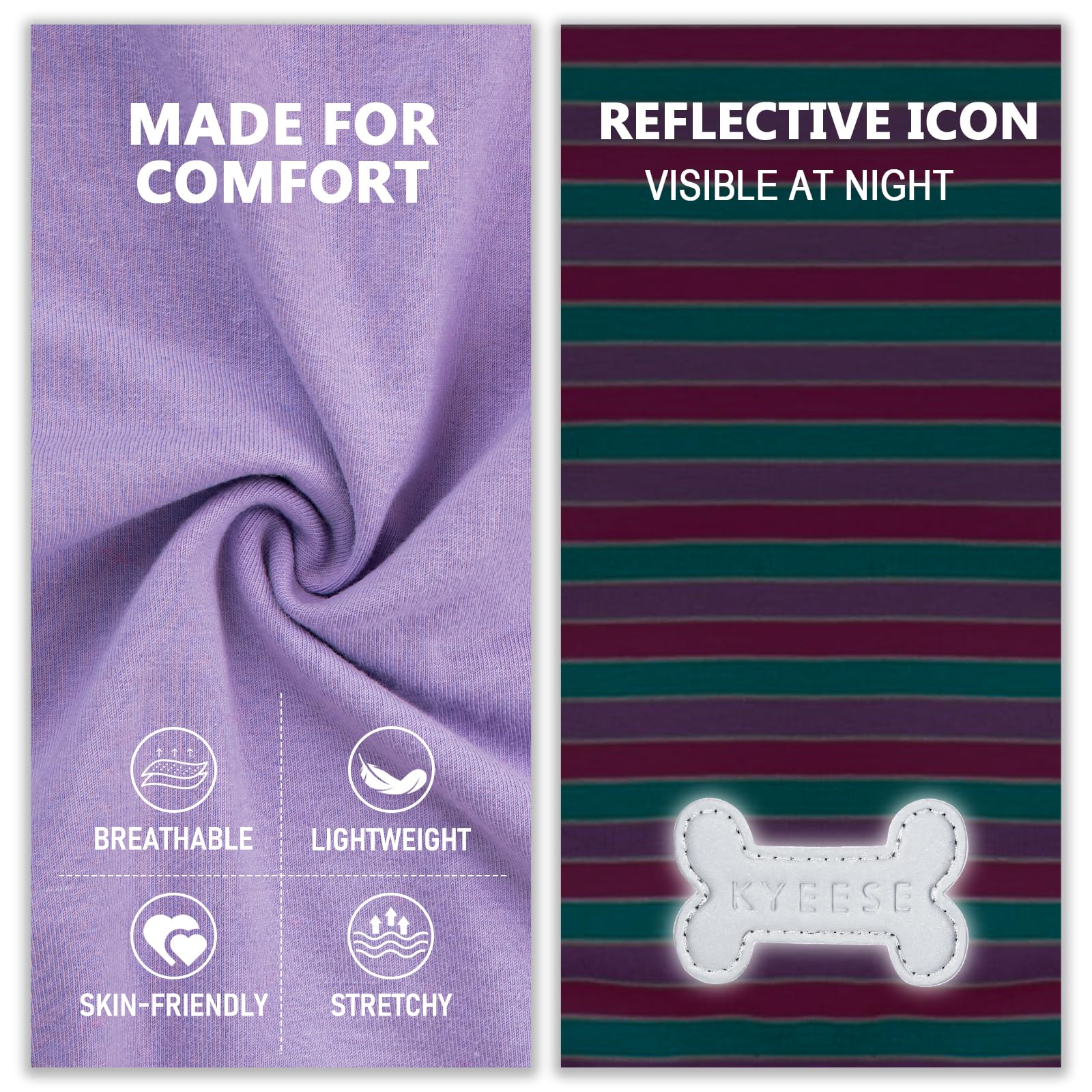 KYEESE soft cotton dog tank closeup, breathable fabric ideal for sensitive skin.
