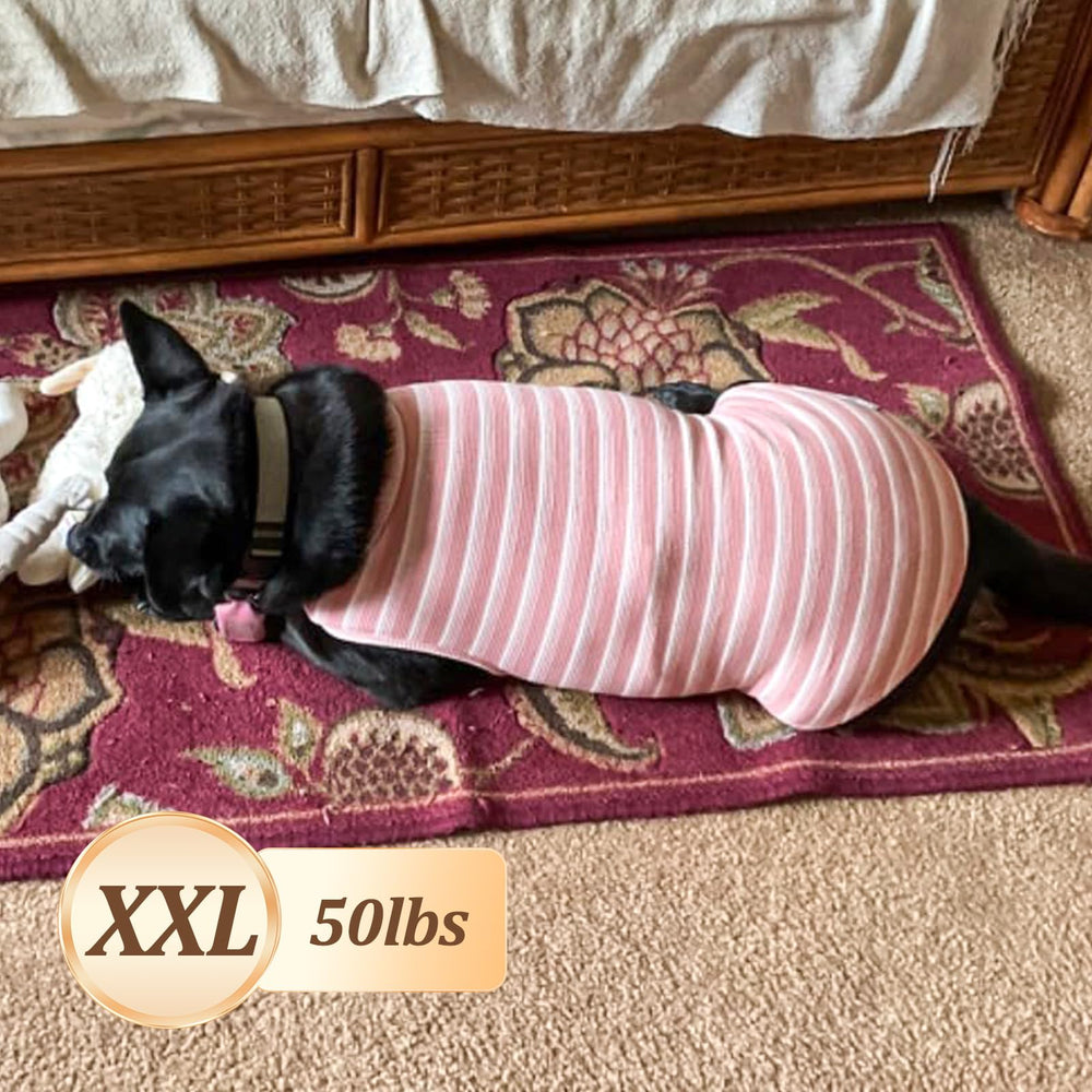 KYEESE striped dog shirt offers freedom of movement for active dogs.
